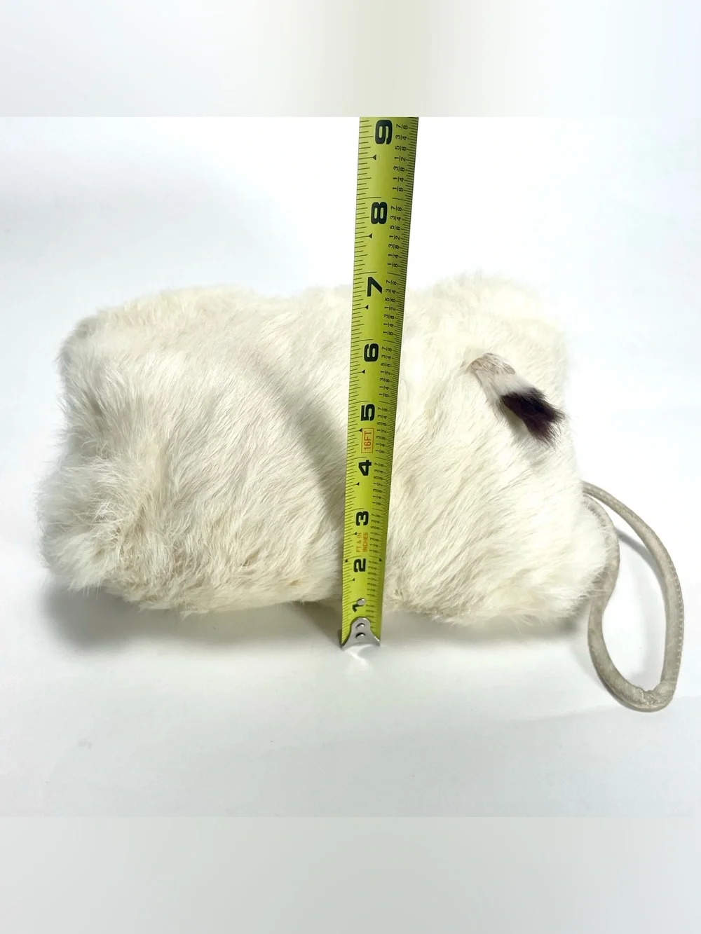 Vintage Winter Ermine Fur Muff With Wristlet Small Size 9
